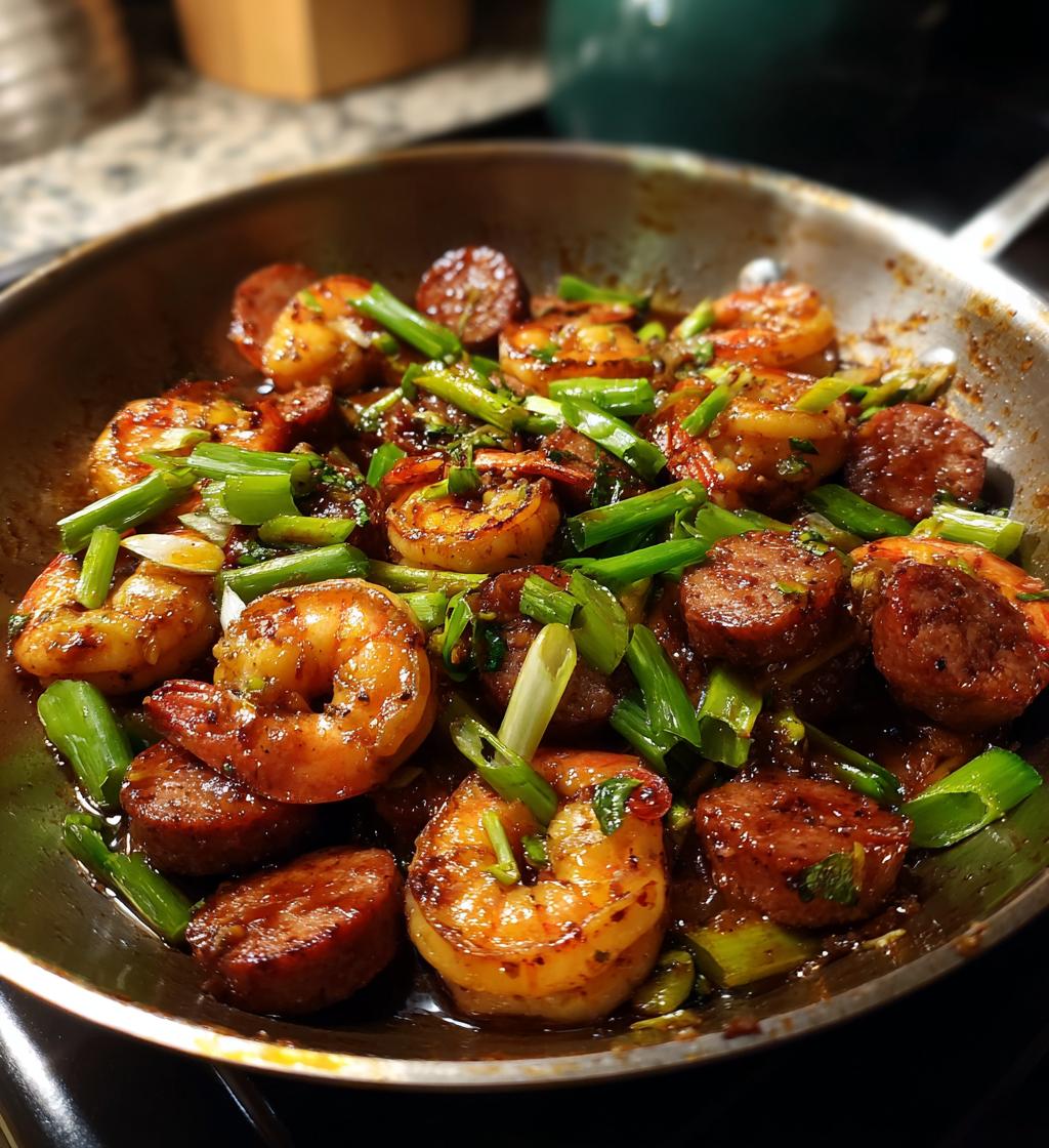 honey garlic shrimp sausage easy one pan dinner