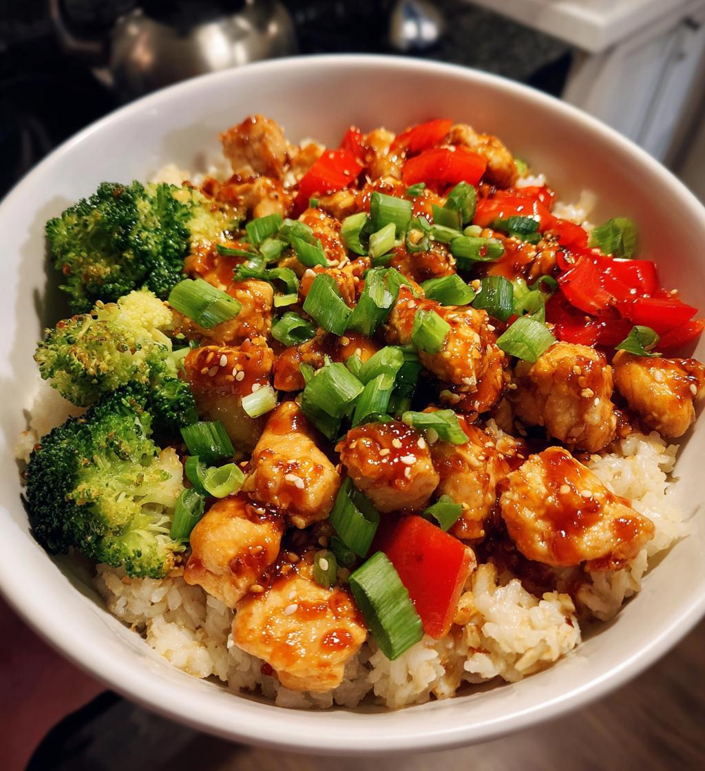 hot honey chicken bowls - detail 1