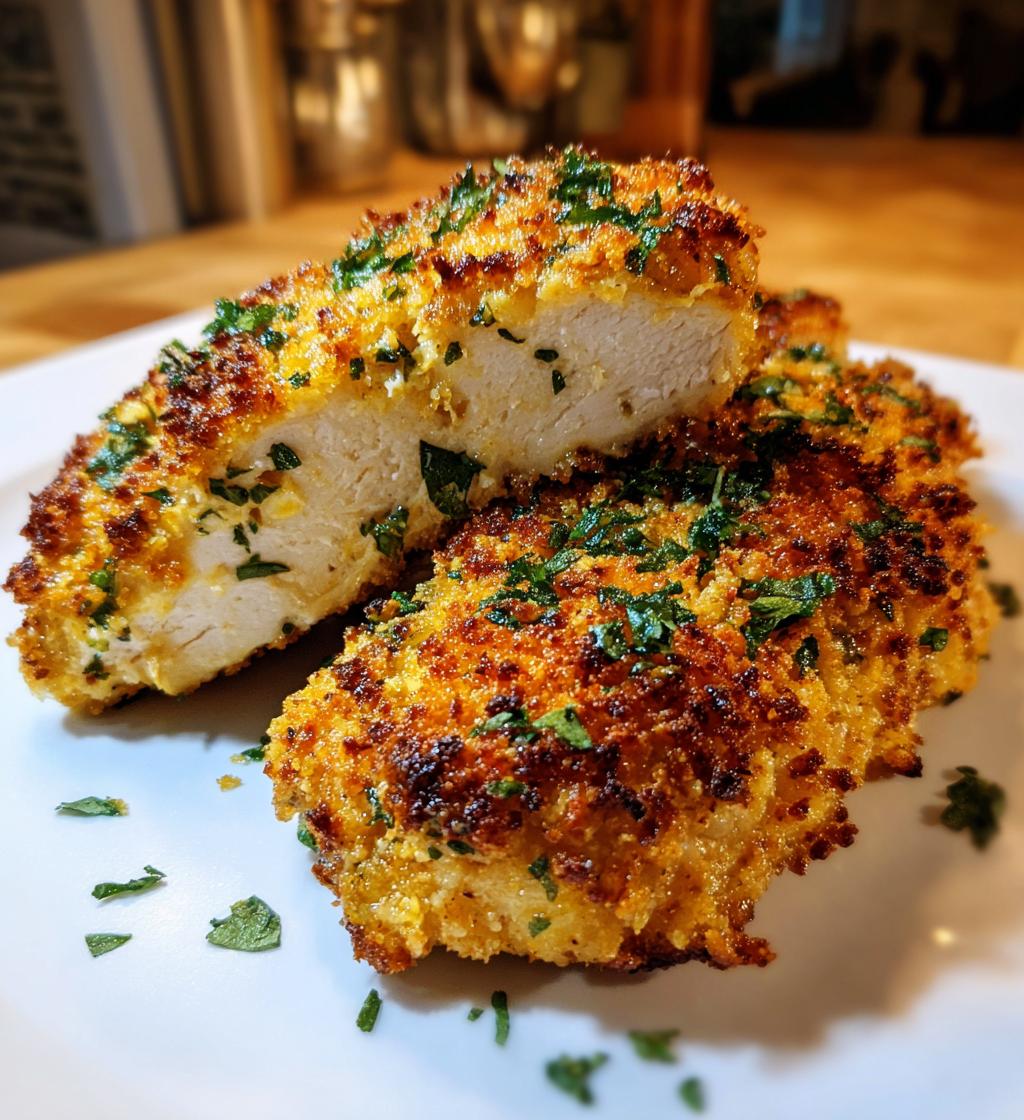 keto chicken recipe parmesan crusted chicken - detail 1
