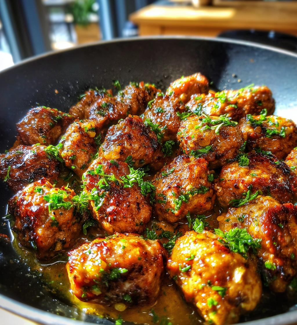 keto garlic butter meatballs