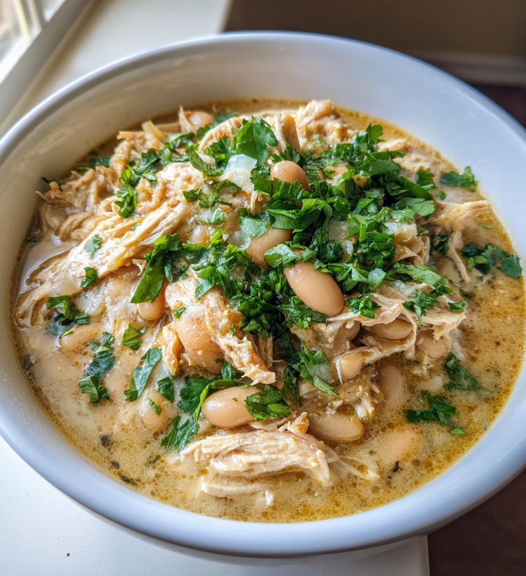keto low carb white chicken chili - detail 1