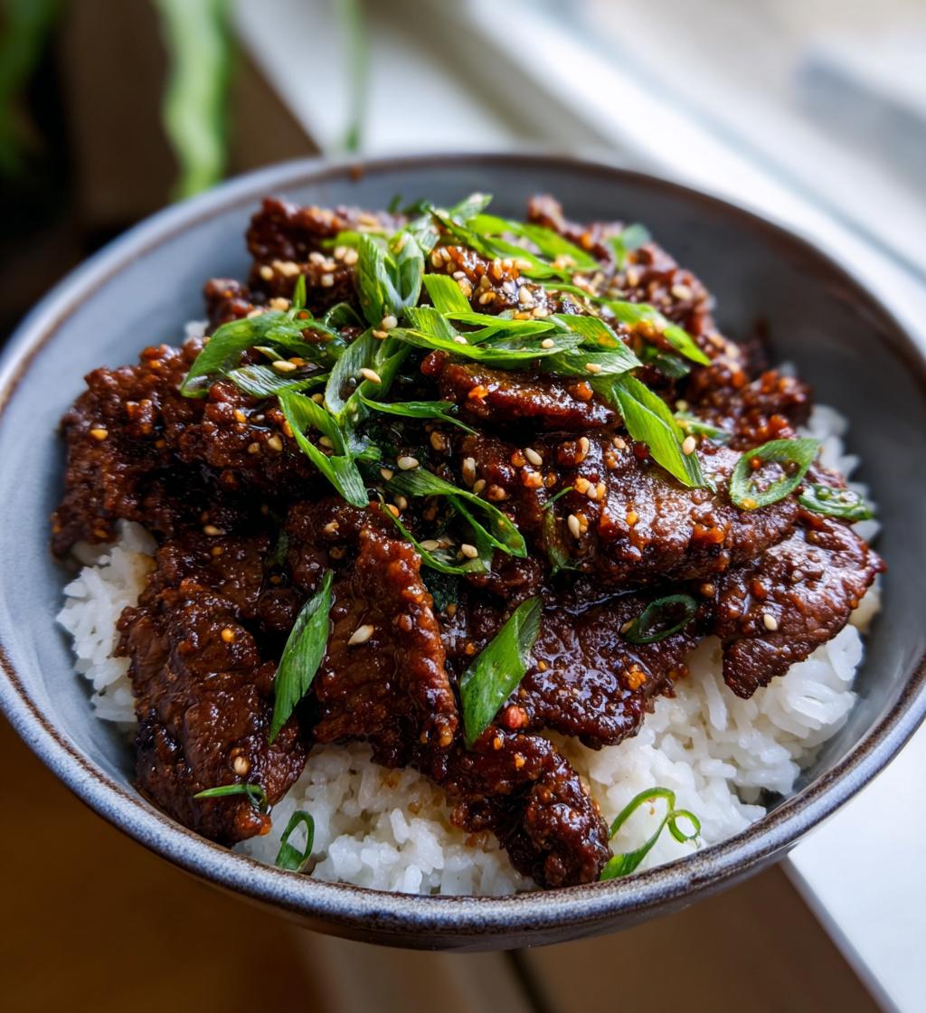 korean ground beef bowl - detail 1