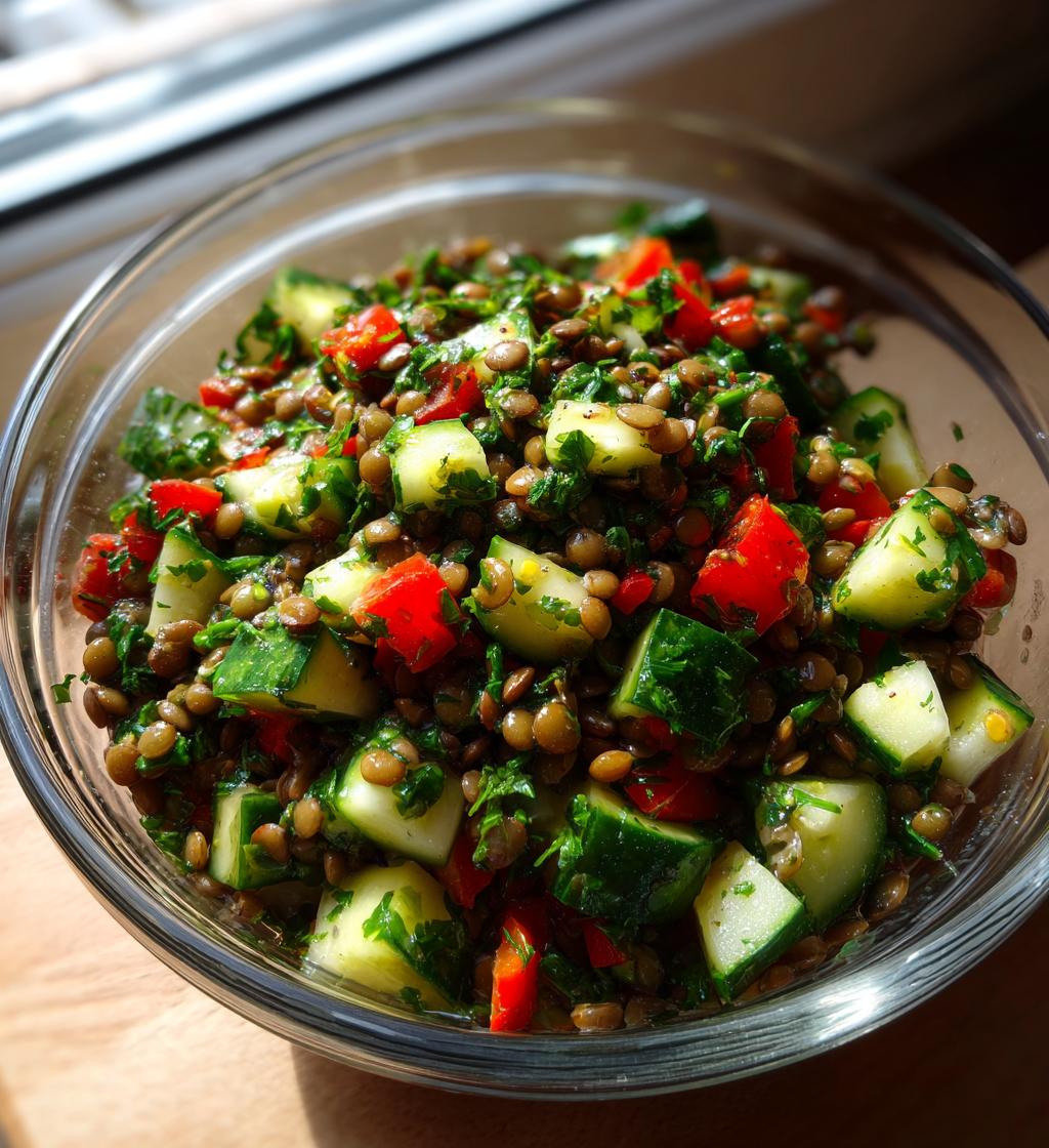 lentil salad - detail 1