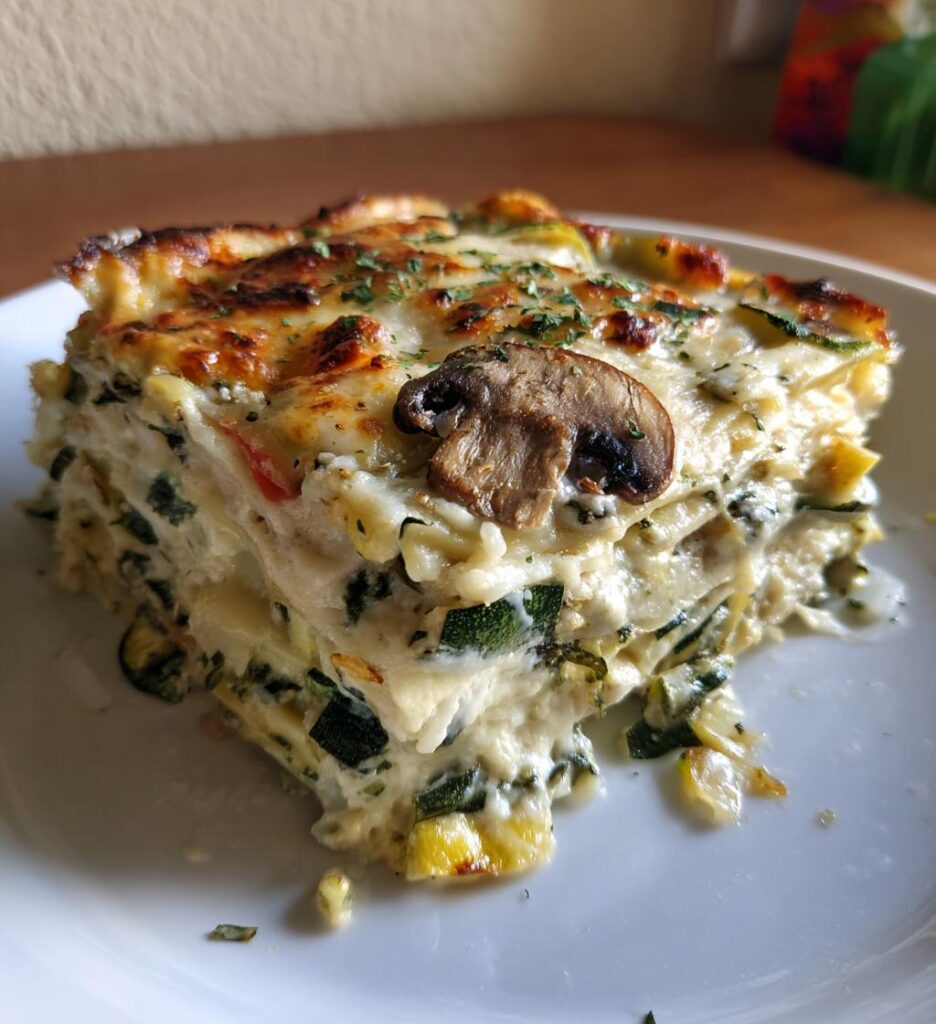 loaded veggie white lasagna