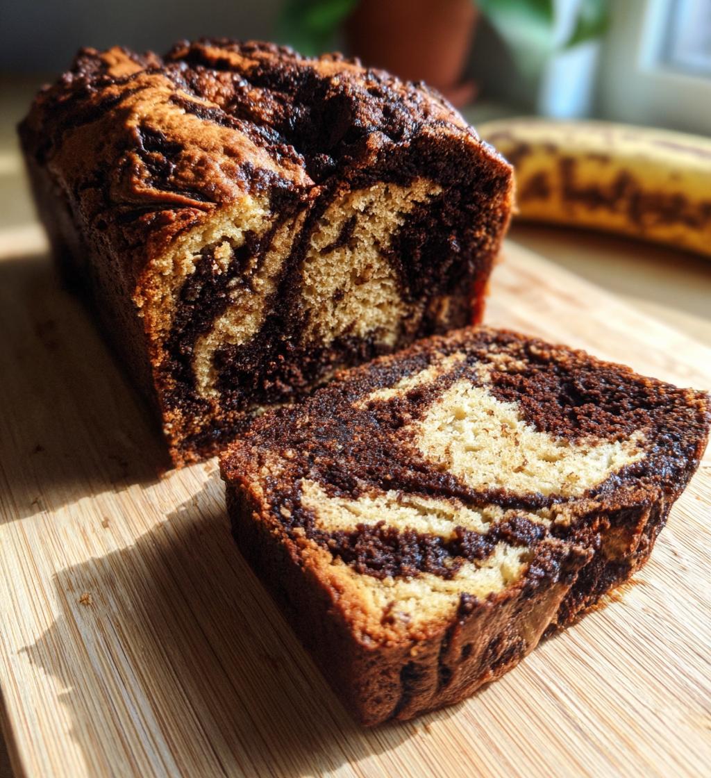 marbled banana bread vegan