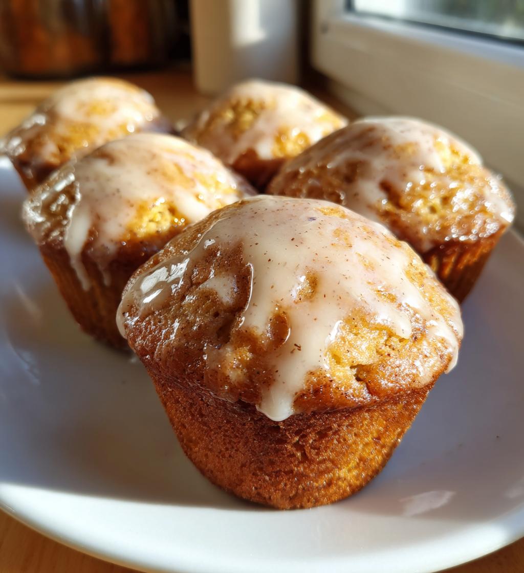mini chai muffins with vanilla bean glaze