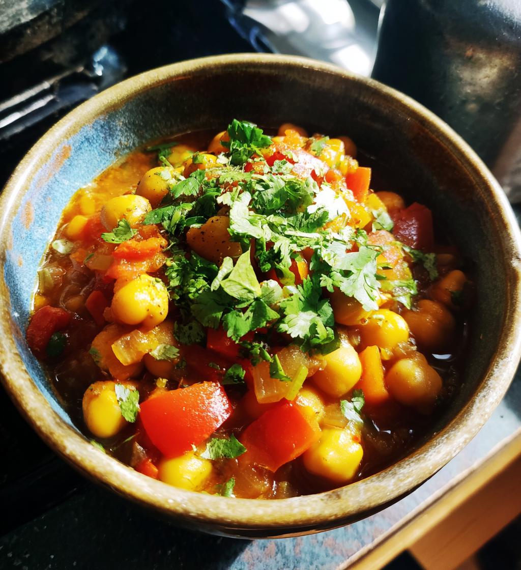 moroccan chickpea stew - detail 1