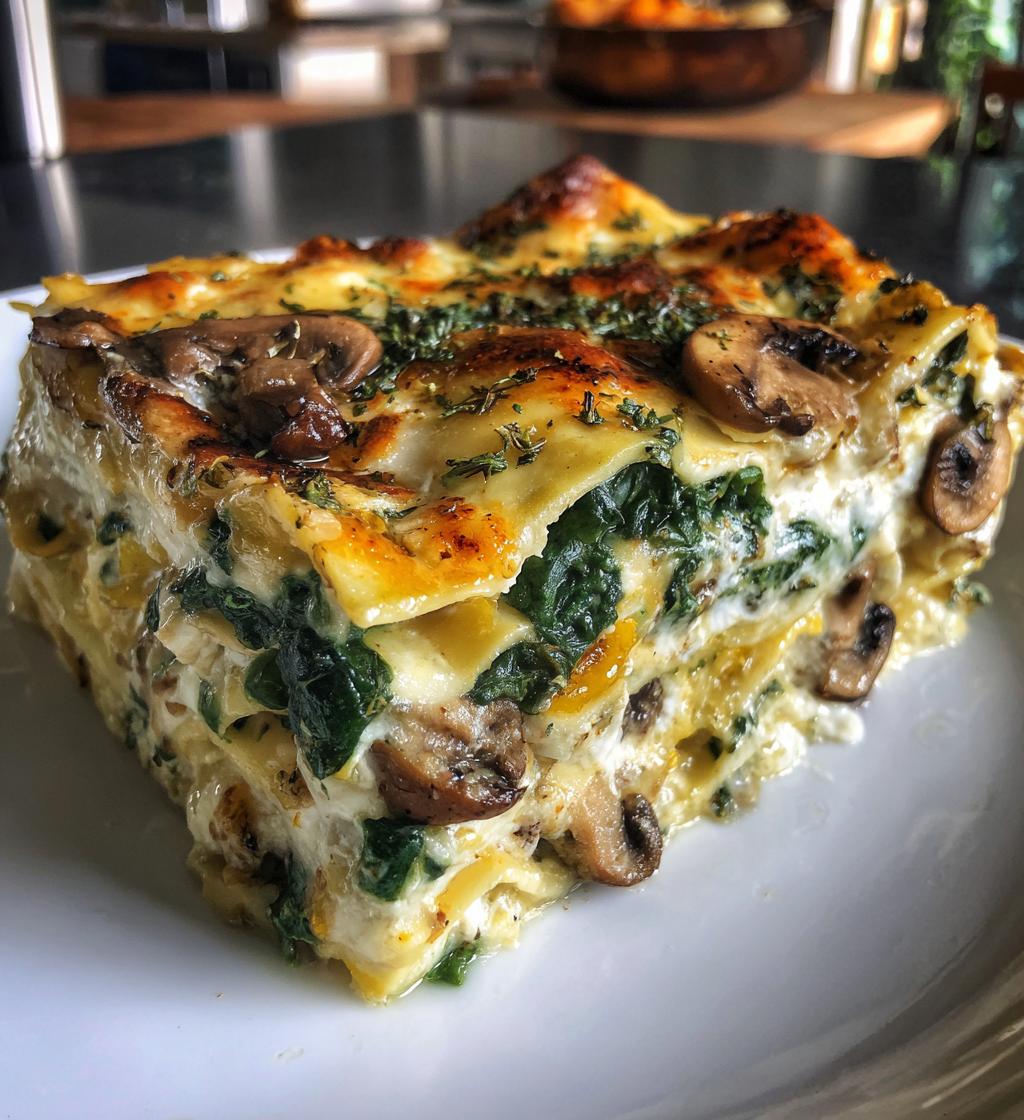 mushroom and spinach lasagna recipe mushroomsalus - detail 1