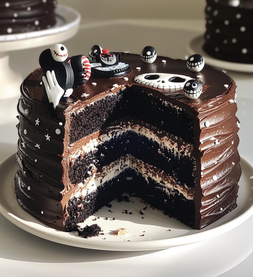 nightmare before christmas cake - detail 1