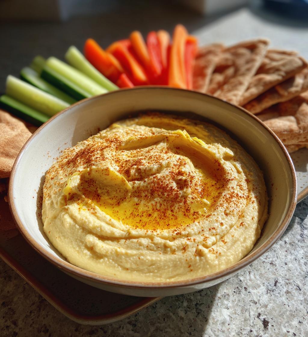 oil free hummus - detail 1