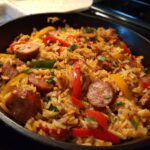 one pan cajun sausage and rice skillet recipe