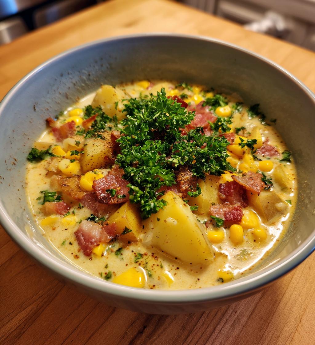 one pot corn potato chowder - detail 1