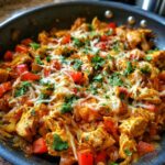one pot keto low carb chicken enchilada skillet