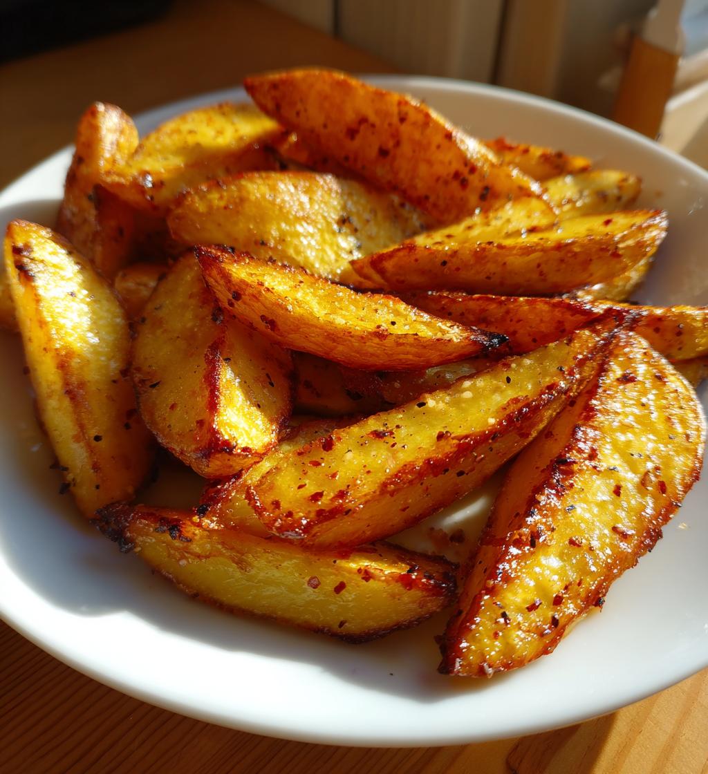 oven baked potato wedges - detail 1