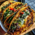oven baked spinach tacos