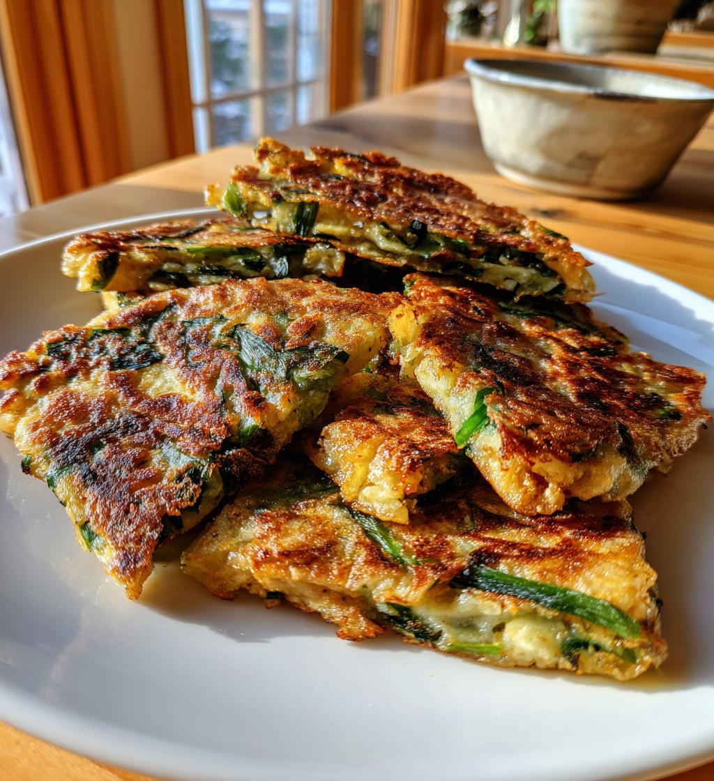 pajeon korean scallion pancakes - detail 1