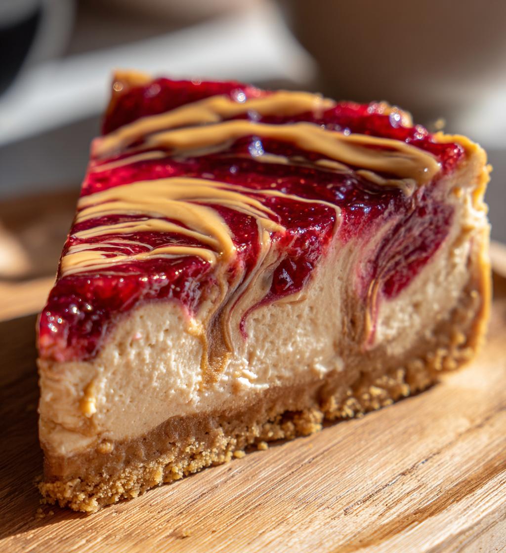 peanut butter and jelly cheesecake - detail 1