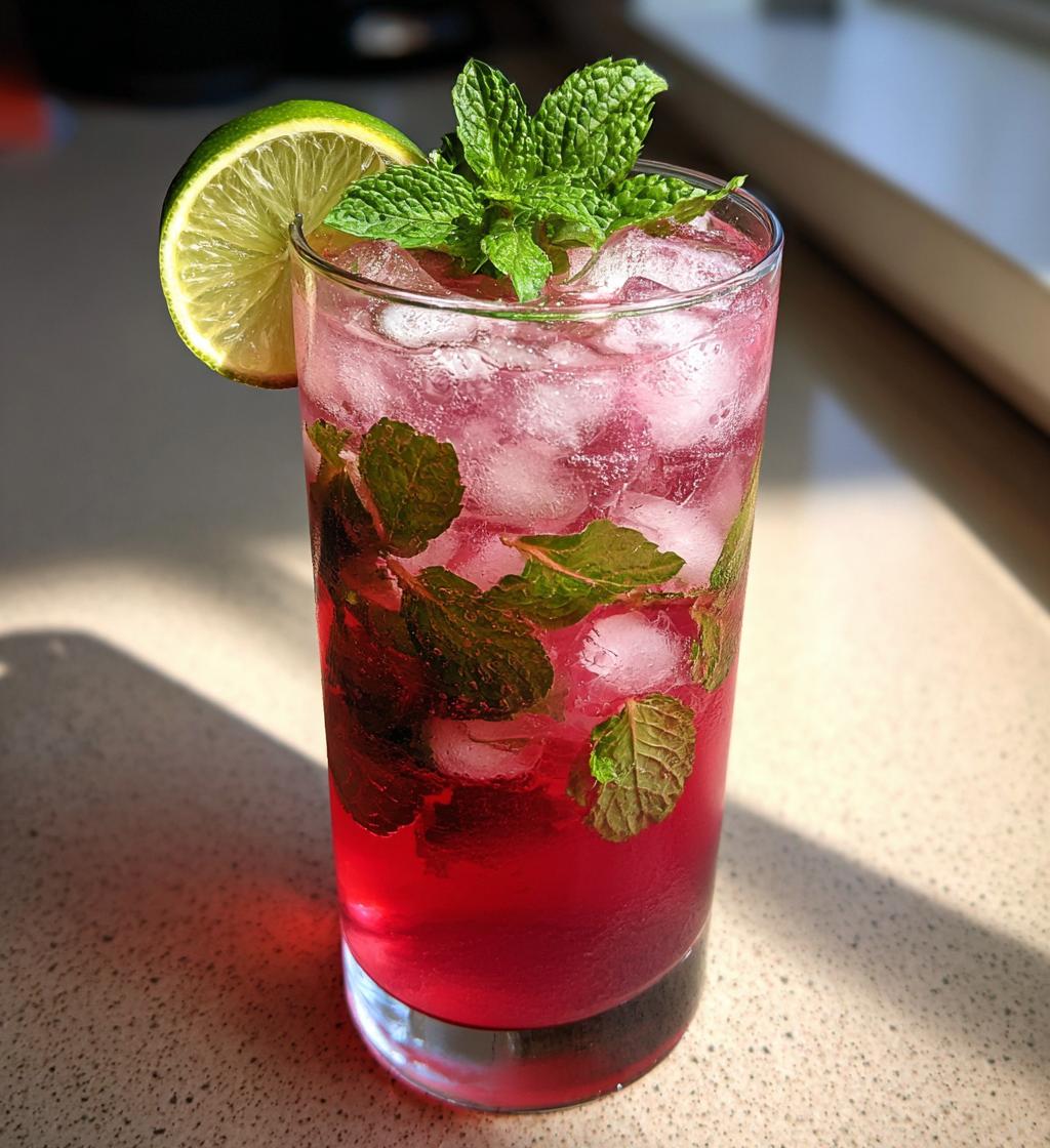 pink coconut mojito - detail 1