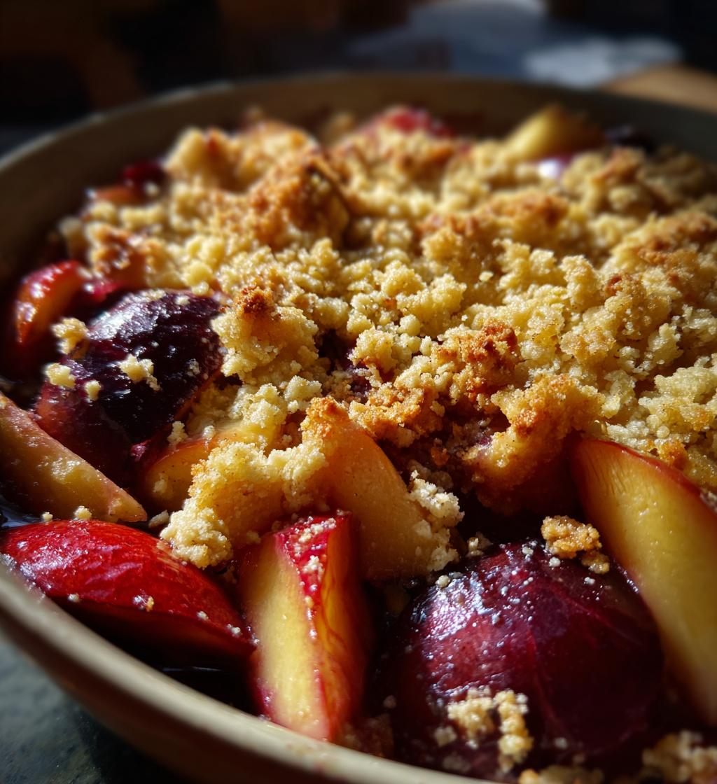plum and apple crumble - detail 1