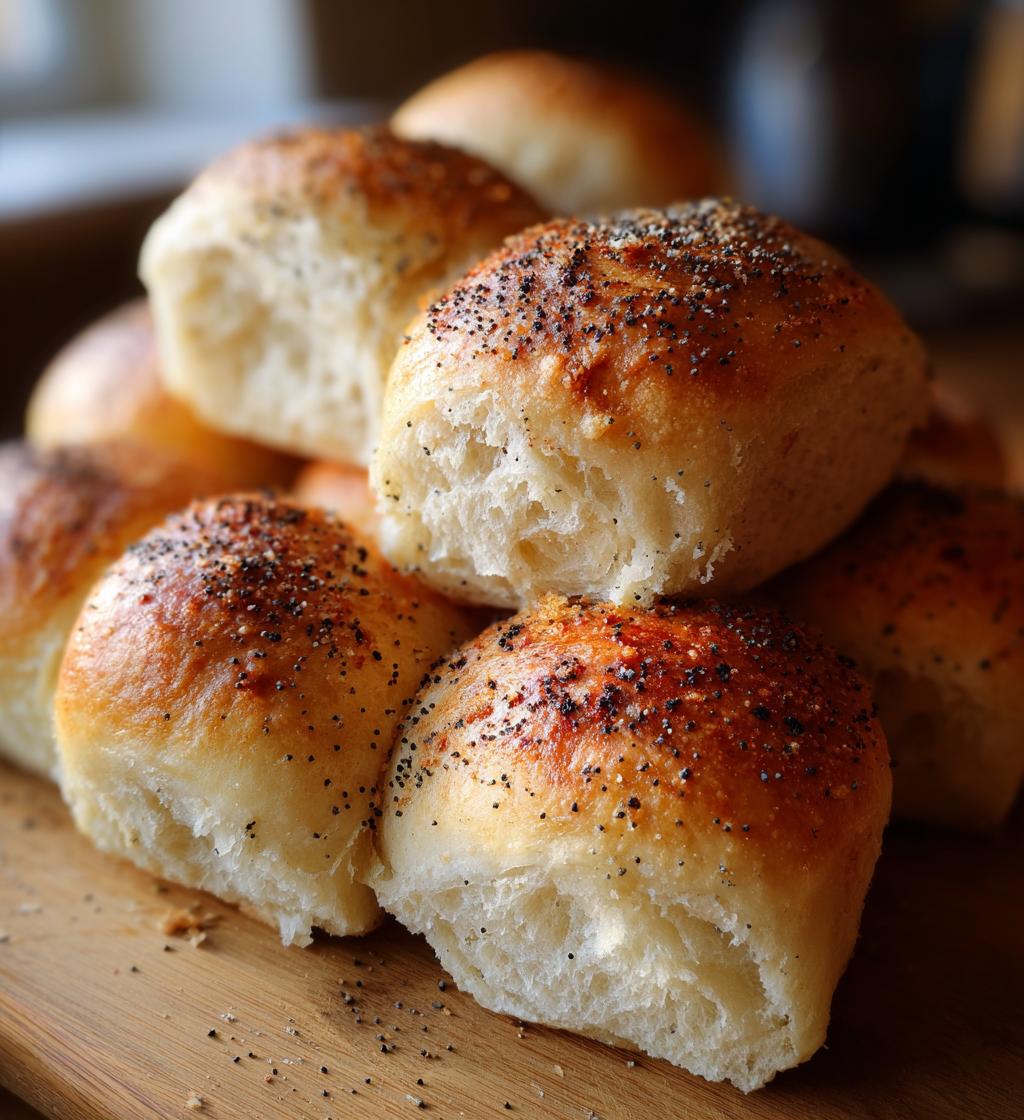 poppy seed yeast rolls - detail 1