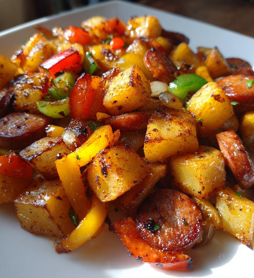 potatoes and sausage skillet