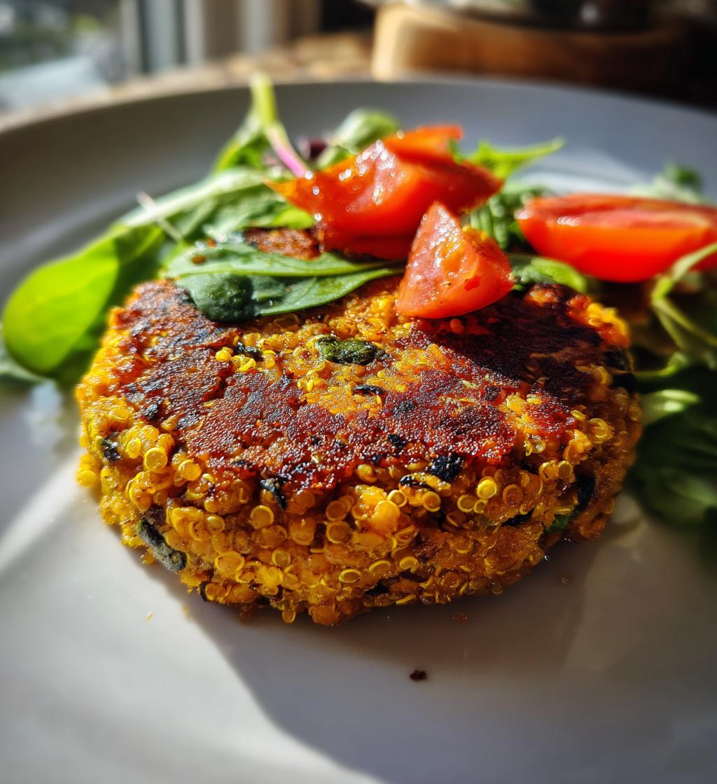 quinoa lentil burgers - detail 1