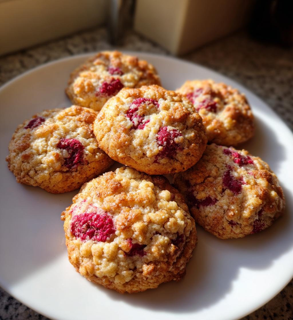 raspberry crumble cookies