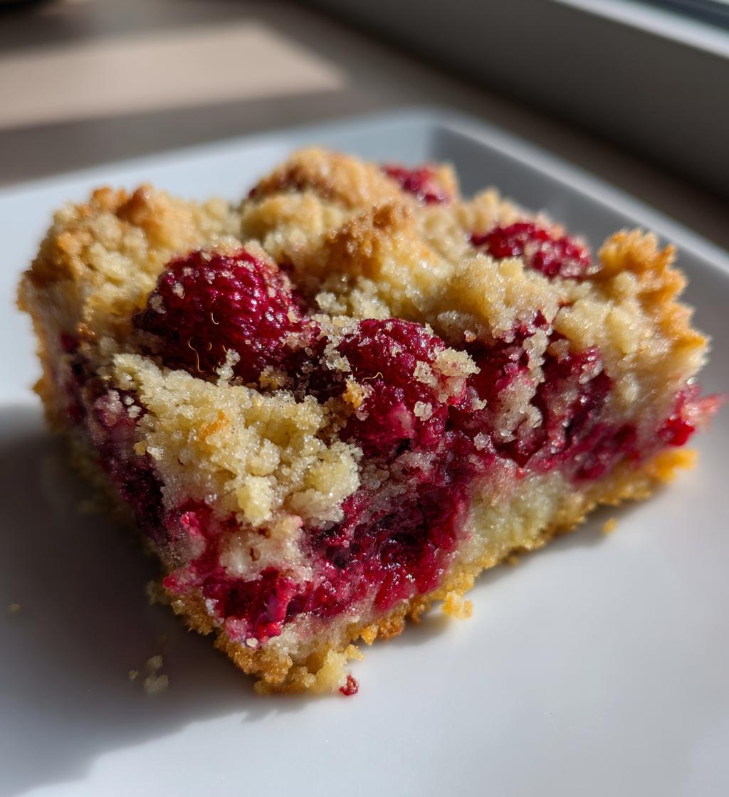 raspberry oatmeal crumble bars - detail 1