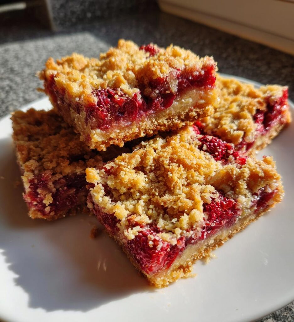 raspberry oatmeal crumble bars