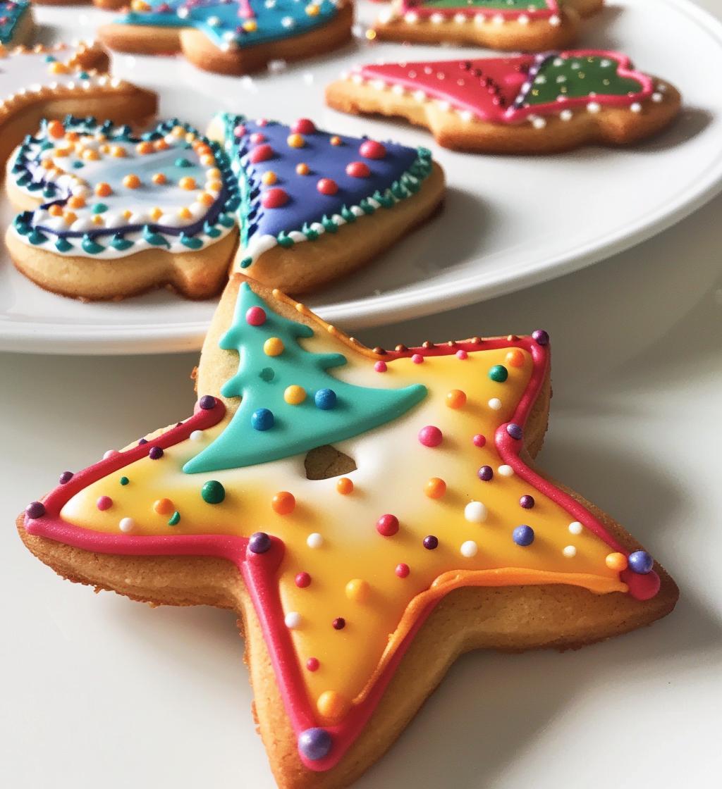 royal icing christmas cookies - detail 1