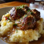 salisbury meatballs and mashed potatoes recipe