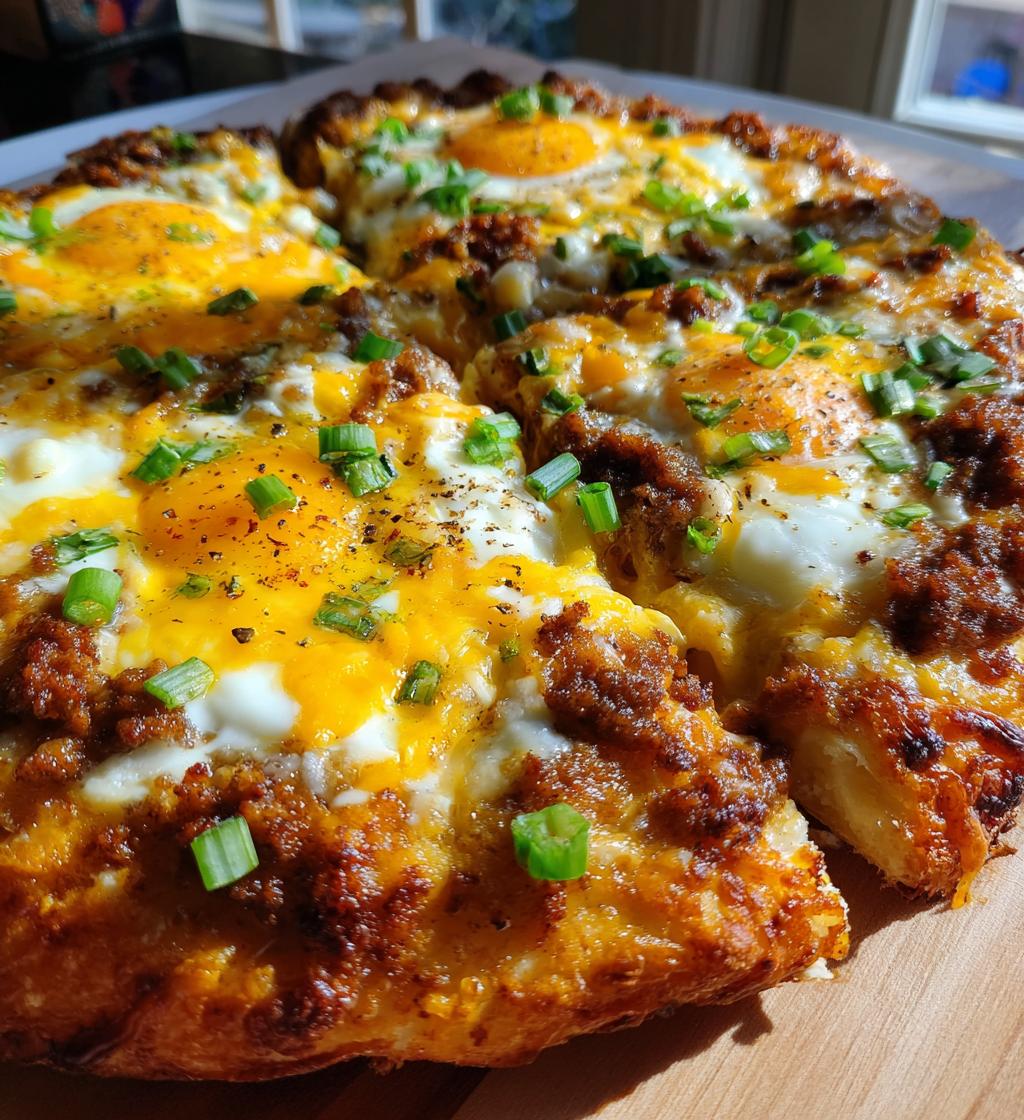 sausage breakfast pizza