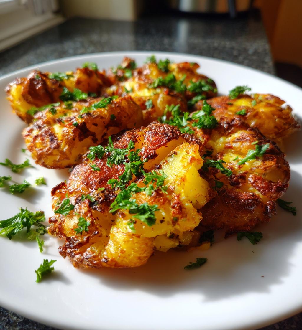 smashed potatoes - detail 1