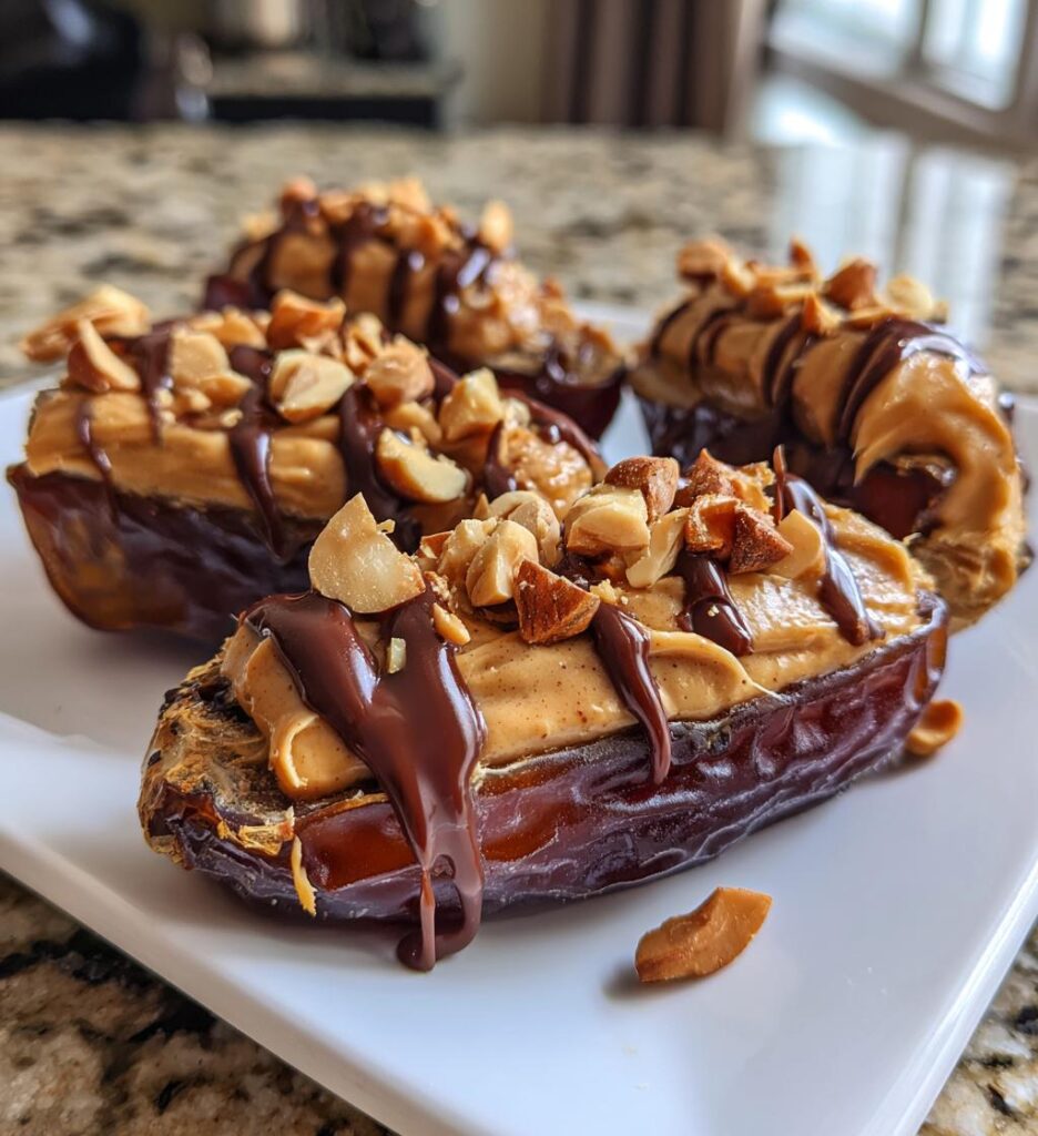 snickers stuffed dates