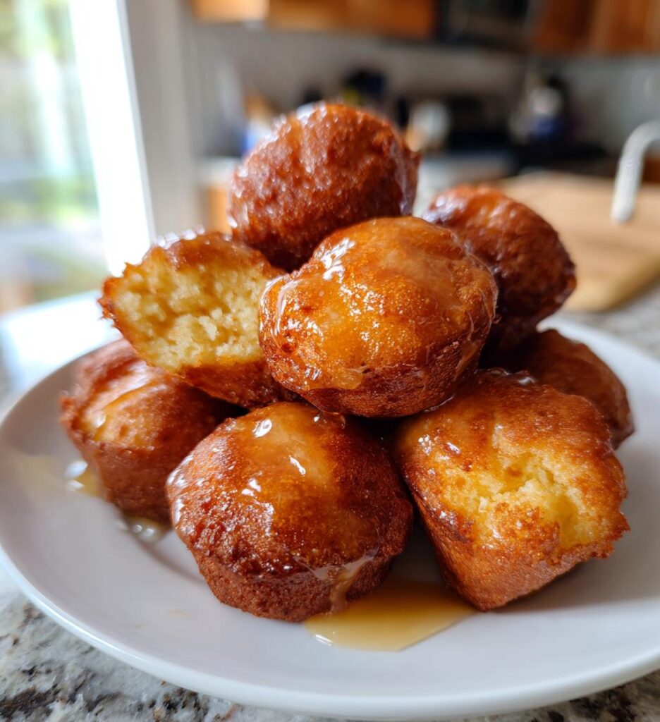 southern style honey butter cornbread poppers