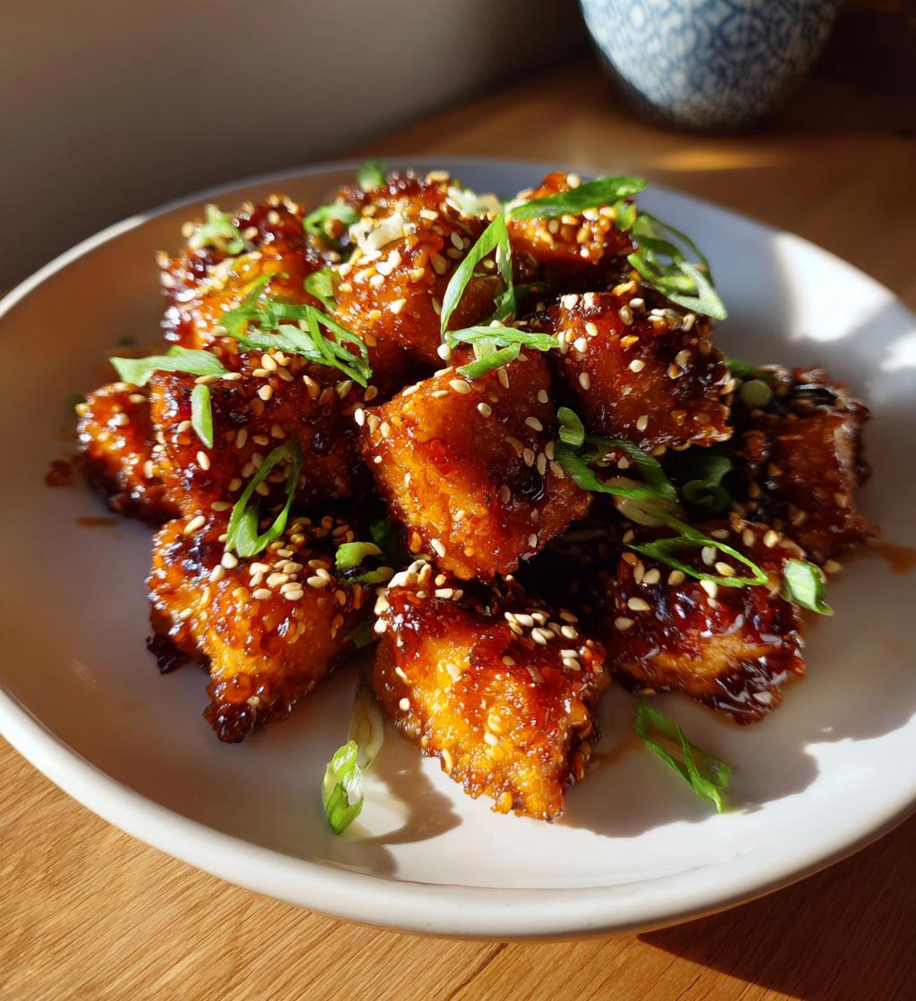 sticky teriyaki tofu - detail 1