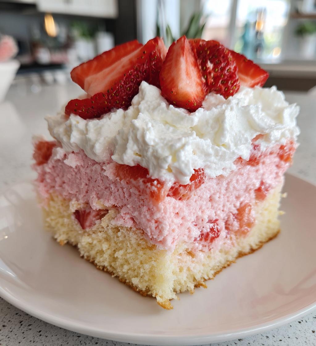strawberry sheet cake pudding