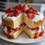 strawberry shortcake layer cake sponge cake