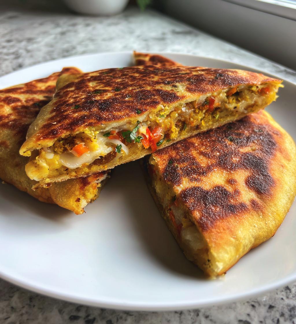 stuffed flatbread - detail 1