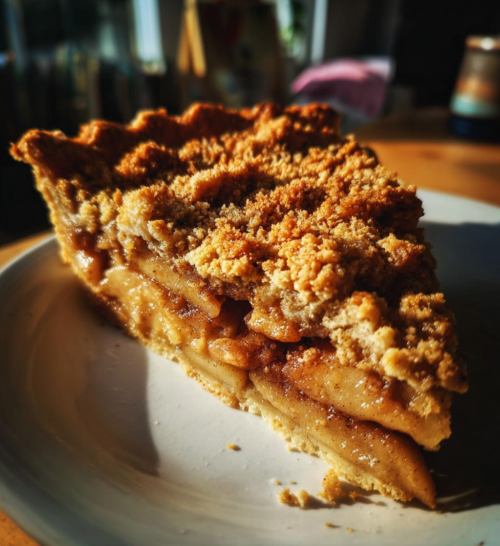 vegan apple pie streusel gluten free - detail 1