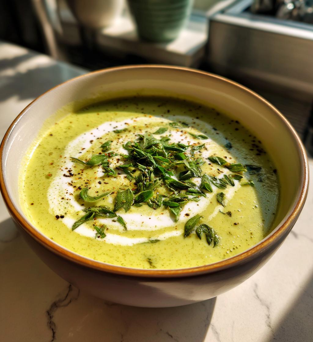 vegan asparagus soup - detail 1