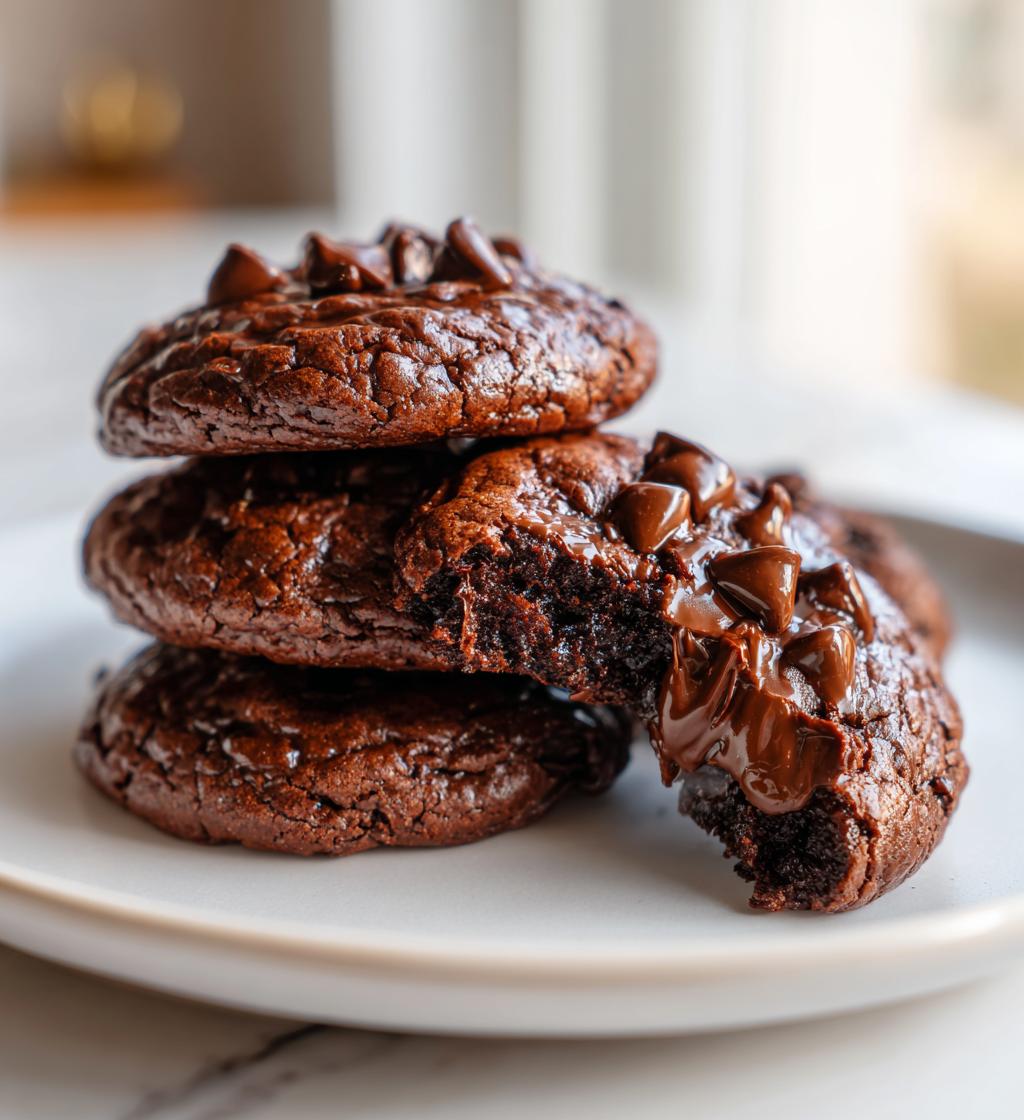 vegan chocolate fudge cookies - detail 1