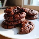 vegan chocolate fudge cookies