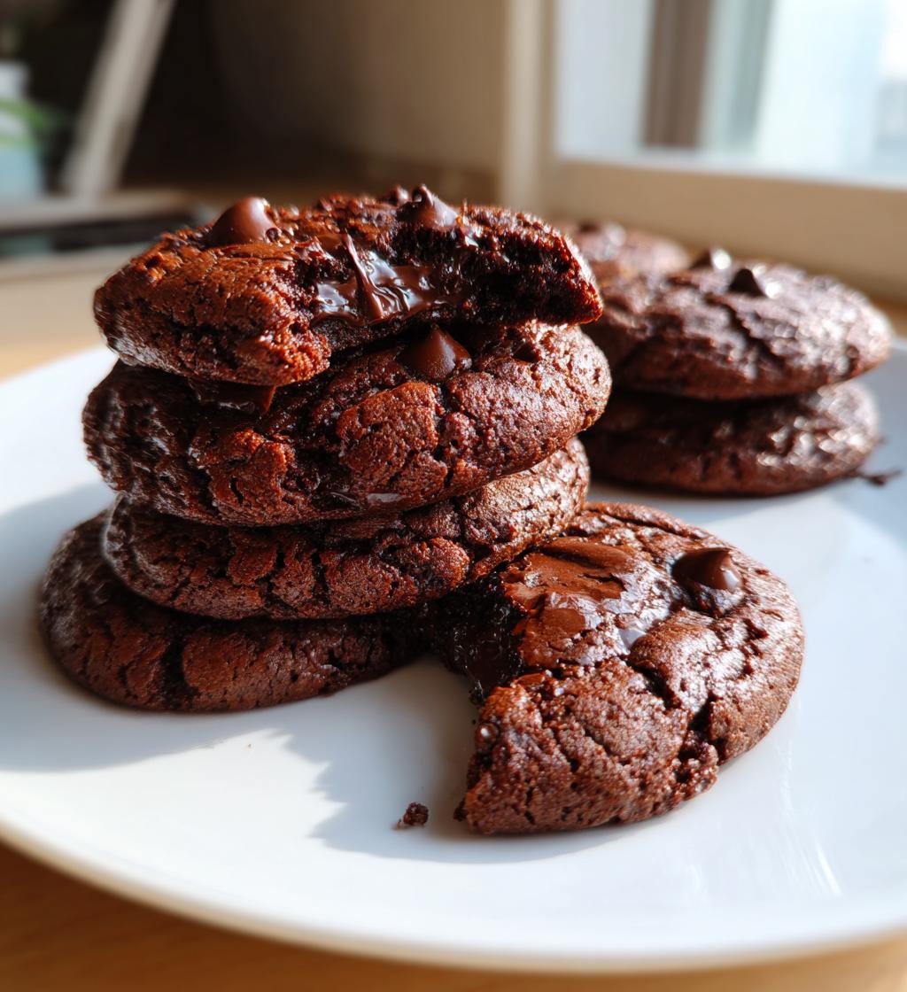 vegan chocolate fudge cookies