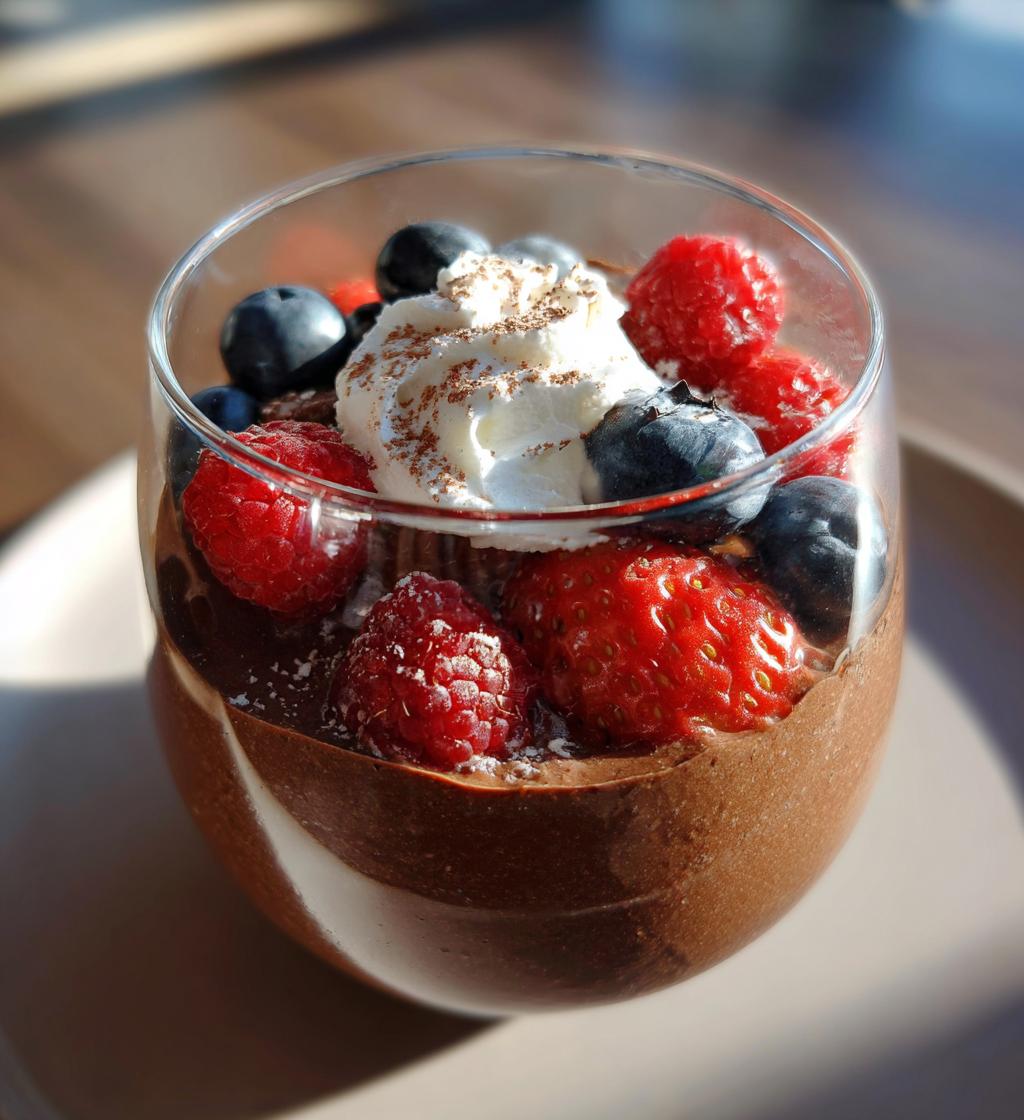 vegan chocolate mousse - detail 1