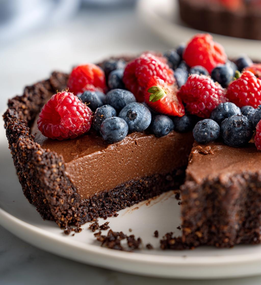 vegan chocolate pie - detail 1