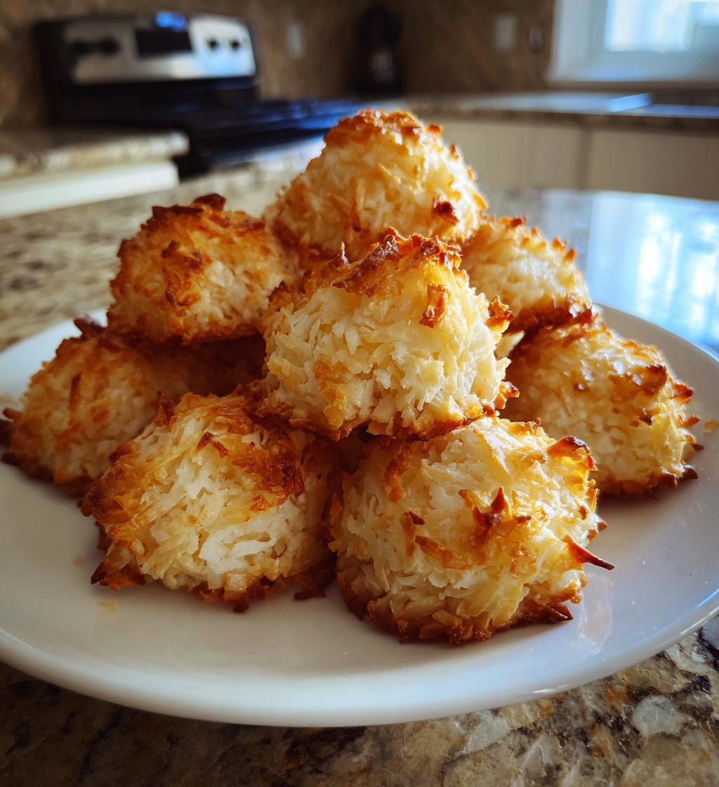 vegan coconut macaroons - detail 1