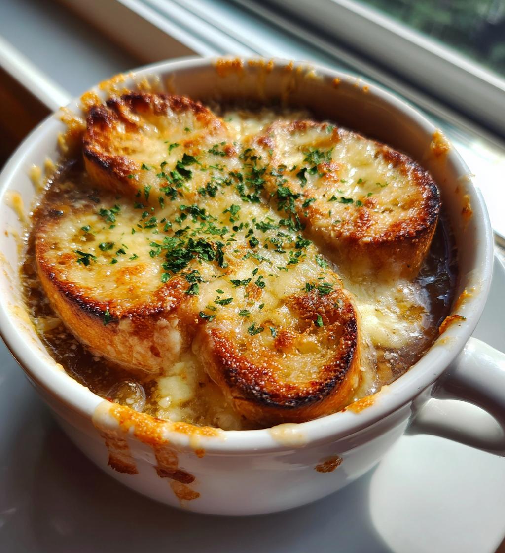 vegan french onion soup - detail 1