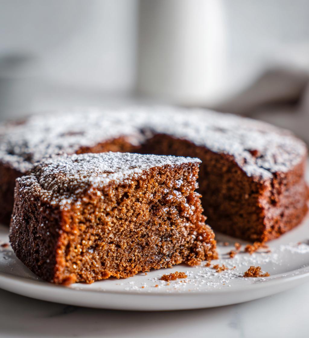 vegan gingerbread cake - detail 1