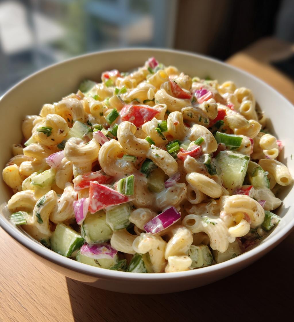 vegan macaroni salad - detail 1